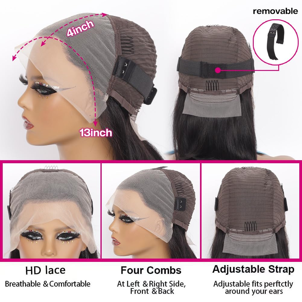 1 of Bob Wig Human Hair 14 Inch Nature Black and 1 of Bob Wig Human Hair 10 Inch Nature Black